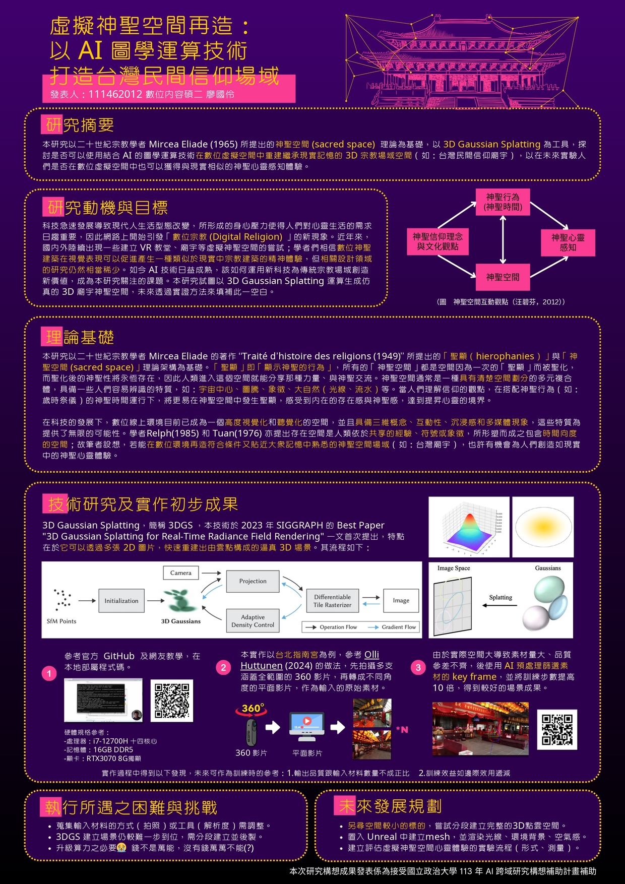 虛擬神聖空間再造：以 AI 圖學運算技術打造臺灣民間信仰場域